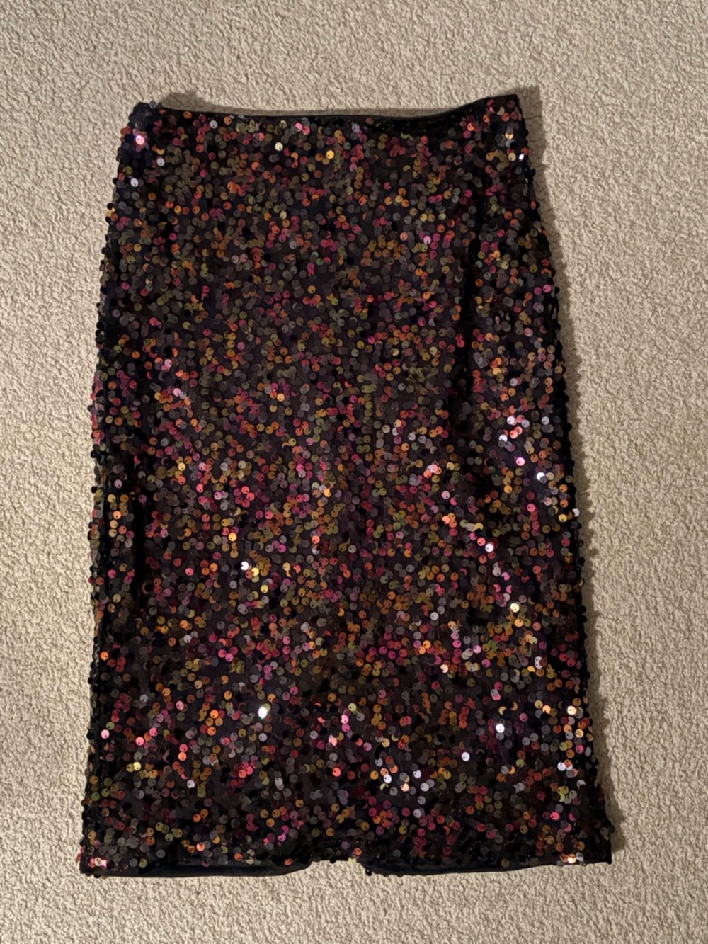 Multicolour sequin midi pencil skirt